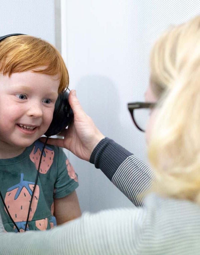 Young Boy Going Through A Hearing Test