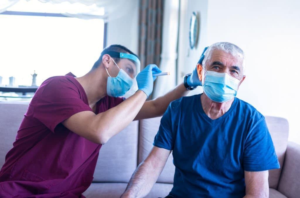 Man Receiving Tinnitus Treatment